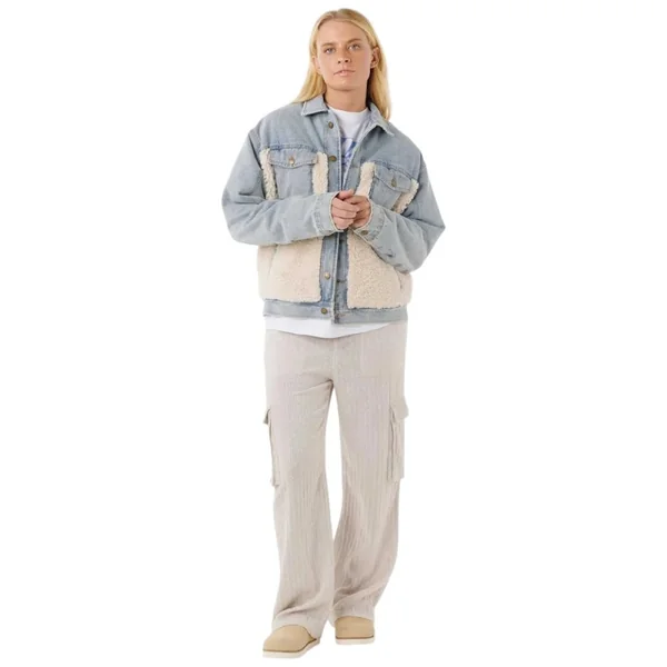 Veste rip curl cruisin. sherpa denim jacket washed blue