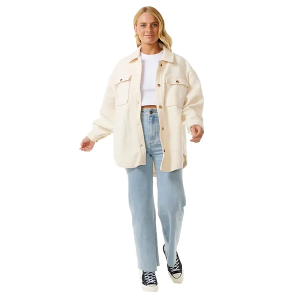 Veste sans capuche femme rip curl high tide fleece blanc