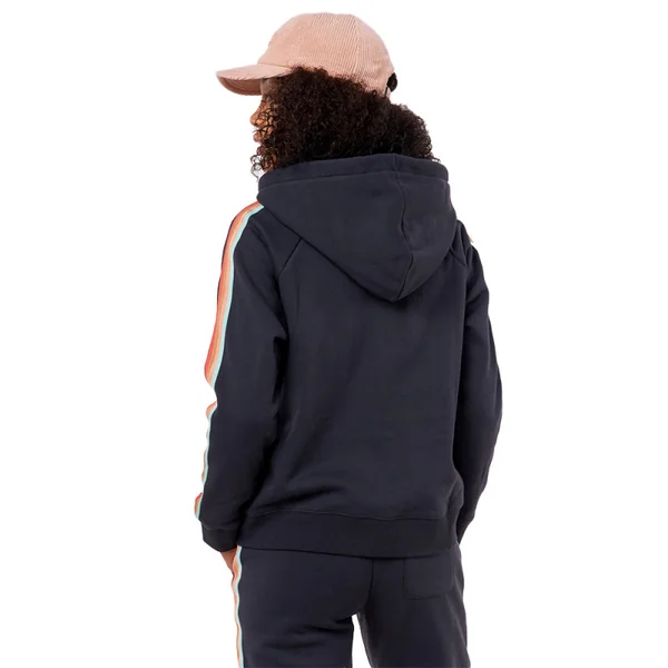VESTE ZIP FEMME RIPCURL STRIPED RIB WASHED BLACK