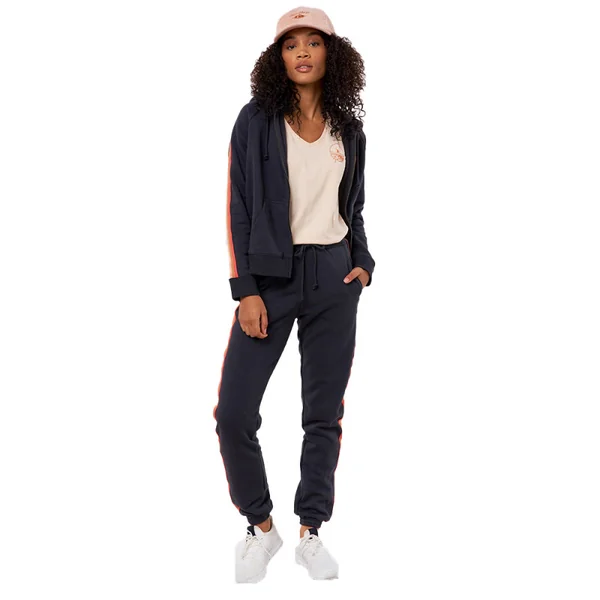 VESTE ZIP FEMME RIPCURL STRIPED RIB WASHED BLACK